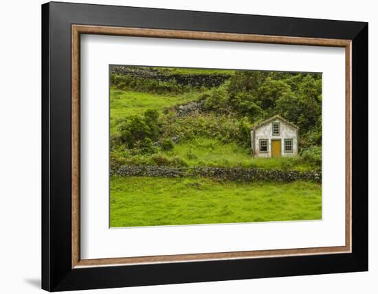 Portugal, Azores, Santa Maria Island, Pico Vermelho. Old farmhouse-Walter Bibikow-Framed Photographic Print