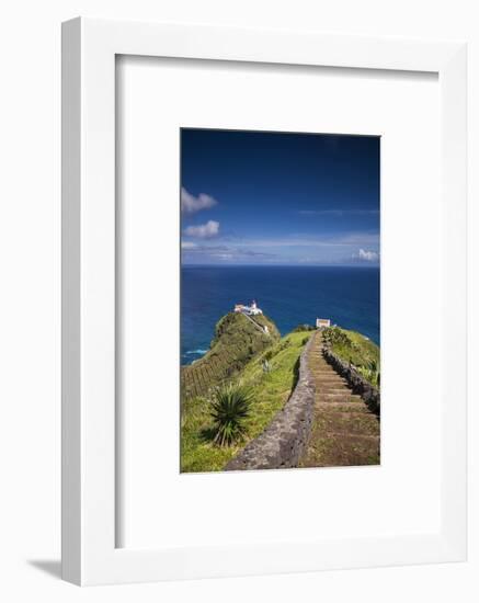 Portugal, Azores, Santa Maria Island, Ponta do Castelo lighthouse-Walter Bibikow-Framed Photographic Print