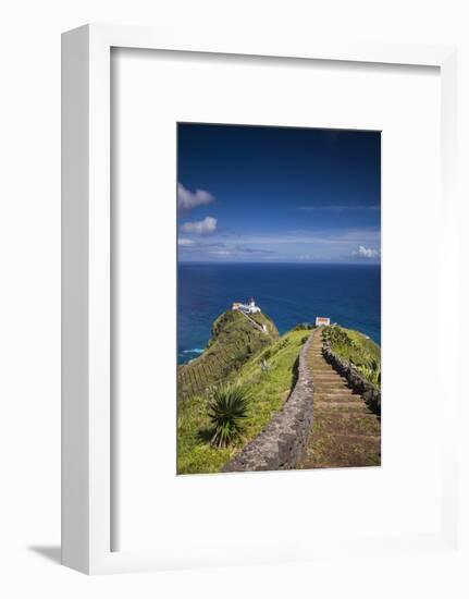Portugal, Azores, Santa Maria Island, Ponta do Castelo lighthouse-Walter Bibikow-Framed Photographic Print