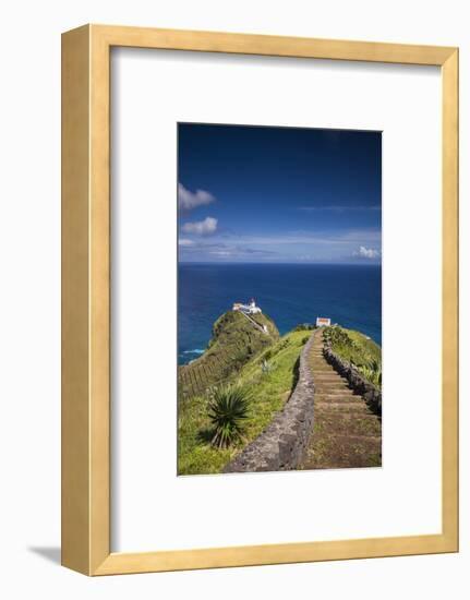 Portugal, Azores, Santa Maria Island, Ponta do Castelo lighthouse-Walter Bibikow-Framed Photographic Print