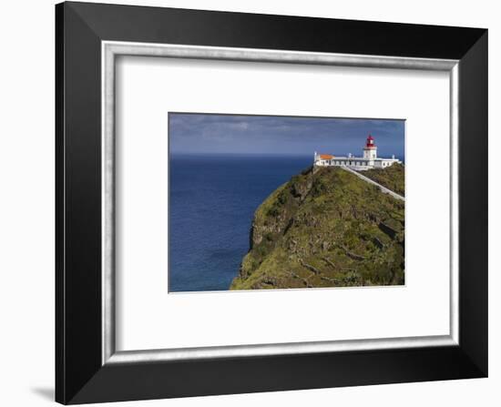 Portugal, Azores, Santa Maria Island, Ponta do Castelo lighthouse-Walter Bibikow-Framed Photographic Print