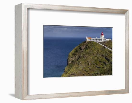 Portugal, Azores, Santa Maria Island, Ponta do Castelo lighthouse-Walter Bibikow-Framed Photographic Print