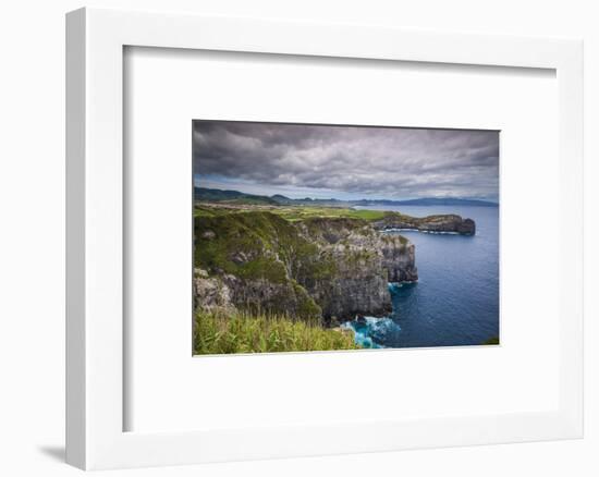 Portugal, Azores, Sao Miguel Island, Cintrao. Ponta de Cintrao, coastal view-Walter Bibikow-Framed Photographic Print