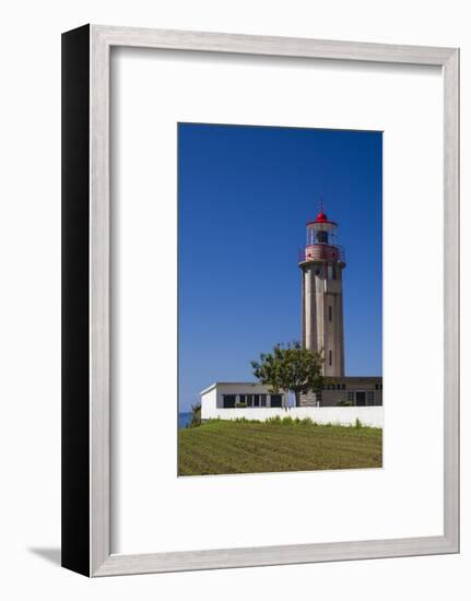 Portugal, Azores, Sao Miguel Island, Povoacao lighthouse-Walter Bibikow-Framed Photographic Print