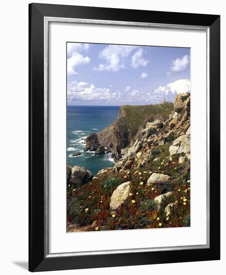 Portugal, Cabo Da Roca, Atlantikkv¼ste , Urlaubsort, Reiseziel, Kap, Atlantischer Ozean-Thonig-Framed Photographic Print