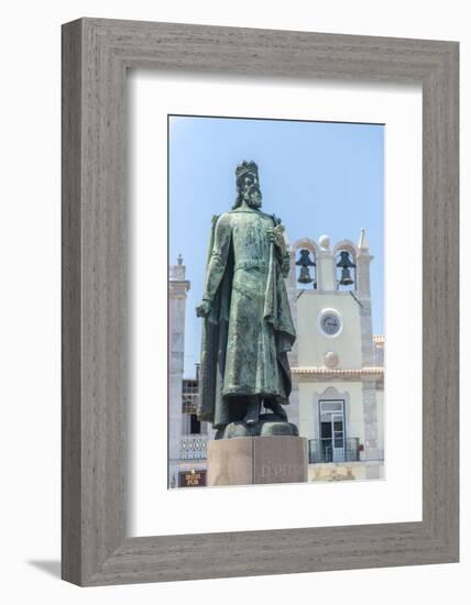 Portugal, Cascais, Statue of D. Pedro Iv in Praca 5 de Outubro-Jim Engelbrecht-Framed Photographic Print