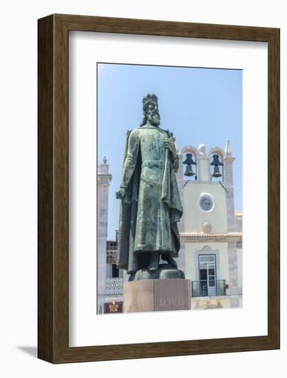 Portugal, Cascais, Statue of D. Pedro Iv in Praca 5 de Outubro-Jim Engelbrecht-Framed Photographic Print