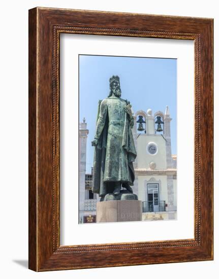 Portugal, Cascais, Statue of D. Pedro Iv in Praca 5 de Outubro-Jim Engelbrecht-Framed Photographic Print