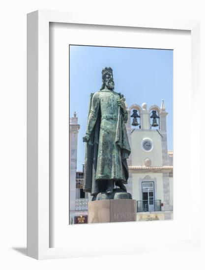 Portugal, Cascais, Statue of D. Pedro Iv in Praca 5 de Outubro-Jim Engelbrecht-Framed Photographic Print