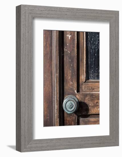 Portugal. Central Region, Aveiro. 'Portuguese Venice'. Door knob.-Emily Wilson-Framed Photographic Print