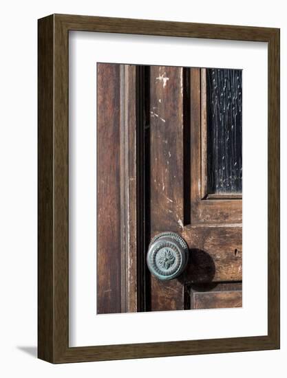 Portugal. Central Region, Aveiro. 'Portuguese Venice'. Door knob.-Emily Wilson-Framed Photographic Print