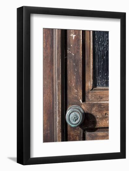 Portugal. Central Region, Aveiro. 'Portuguese Venice'. Door knob.-Emily Wilson-Framed Photographic Print