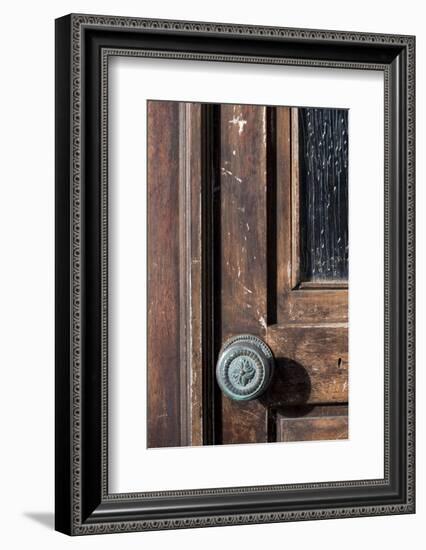 Portugal. Central Region, Aveiro. 'Portuguese Venice'. Door knob.-Emily Wilson-Framed Photographic Print