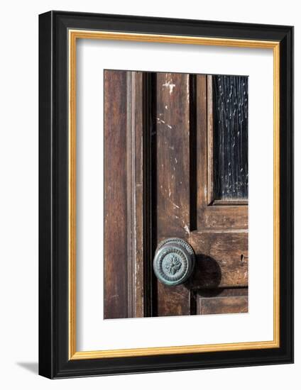 Portugal. Central Region, Aveiro. 'Portuguese Venice'. Door knob.-Emily Wilson-Framed Photographic Print