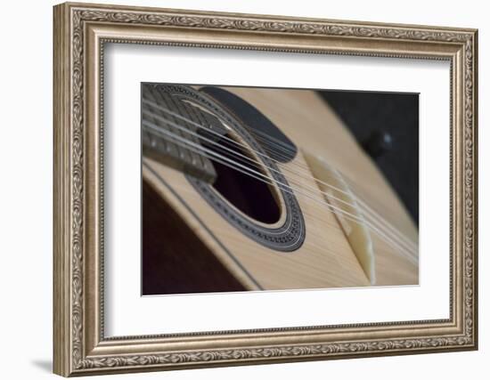 Portugal, Coimbra. Fado Musician's Portuguese Guitar Head, Sound Box, Pegs and Strings-Emily Wilson-Framed Photographic Print