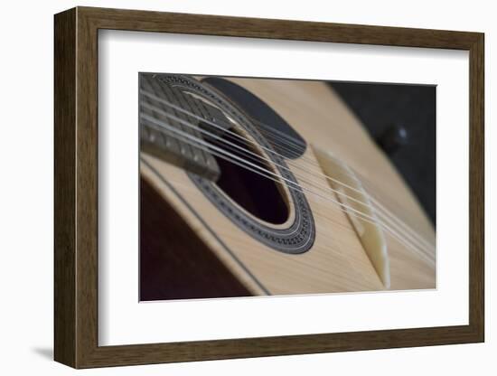 Portugal, Coimbra. Fado Musician's Portuguese Guitar Head, Sound Box, Pegs and Strings-Emily Wilson-Framed Photographic Print