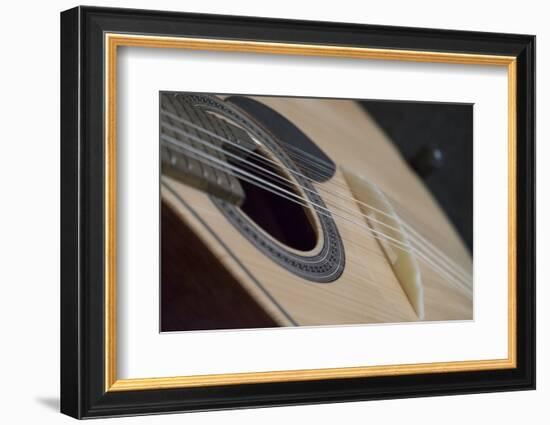 Portugal, Coimbra. Fado Musician's Portuguese Guitar Head, Sound Box, Pegs and Strings-Emily Wilson-Framed Photographic Print