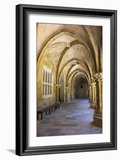 Portugal, Coimbra. Old Cathedral Cloister. Archways, Walking Paths, Courtyard-Emily Wilson-Framed Photographic Print