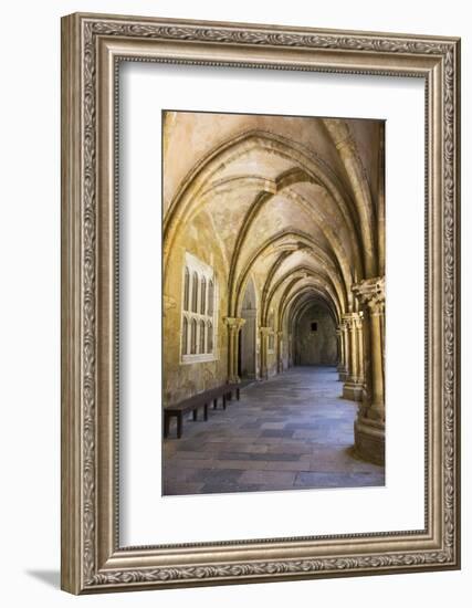 Portugal, Coimbra. Old Cathedral Cloister. Archways, Walking Paths, Courtyard-Emily Wilson-Framed Photographic Print