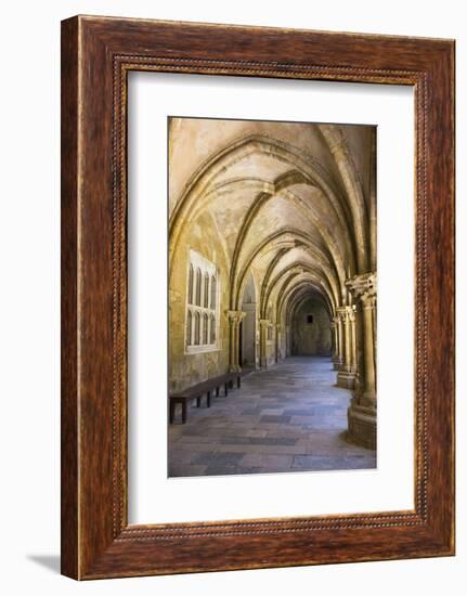 Portugal, Coimbra. Old Cathedral Cloister. Archways, Walking Paths, Courtyard-Emily Wilson-Framed Photographic Print