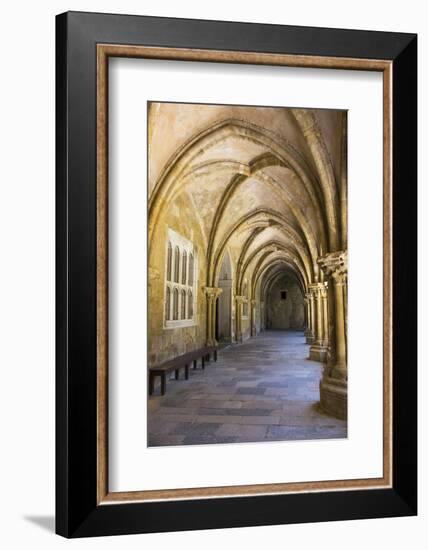 Portugal, Coimbra. Old Cathedral Cloister. Archways, Walking Paths, Courtyard-Emily Wilson-Framed Photographic Print