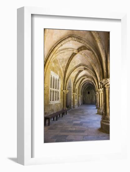 Portugal, Coimbra. Old Cathedral Cloister. Archways, Walking Paths, Courtyard-Emily Wilson-Framed Photographic Print