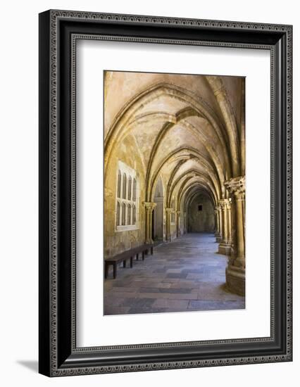 Portugal, Coimbra. Old Cathedral Cloister. Archways, Walking Paths, Courtyard-Emily Wilson-Framed Photographic Print