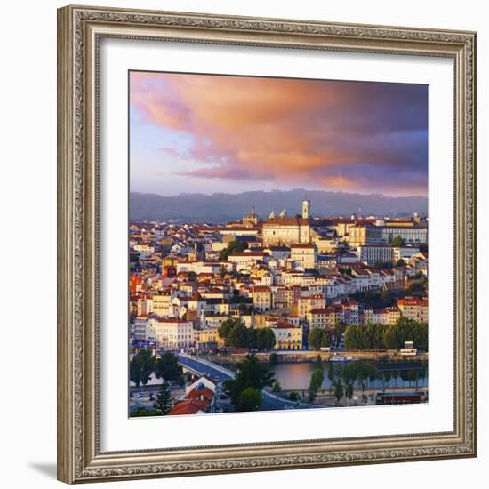 Portugal, Coimbra, Overview at Dusk(Mr)-Shaun Egan-Framed Photographic Print