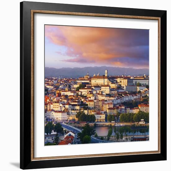 Portugal, Coimbra, Overview at Dusk(Mr)-Shaun Egan-Framed Photographic Print