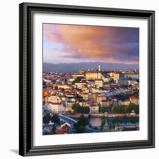 Portugal, Coimbra, Overview at Dusk(Mr)-Shaun Egan-Framed Photographic Print