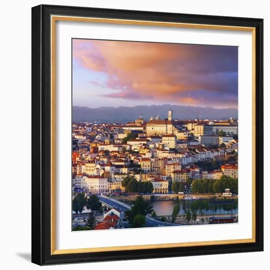 Portugal, Coimbra, Overview at Dusk(Mr)-Shaun Egan-Framed Photographic Print
