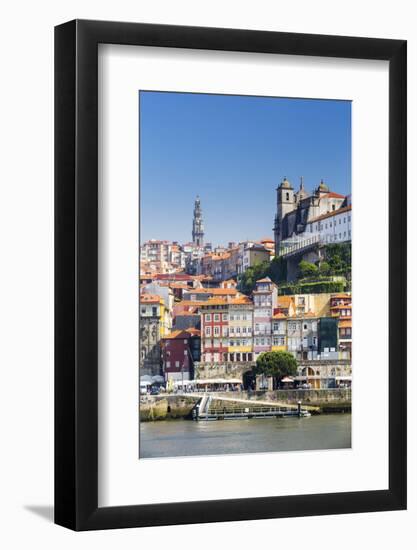 Portugal, Douro Litoral, Porto. The view across the Douro River to the UNESCO listed Old Town of Po-Nick Ledger-Framed Photographic Print