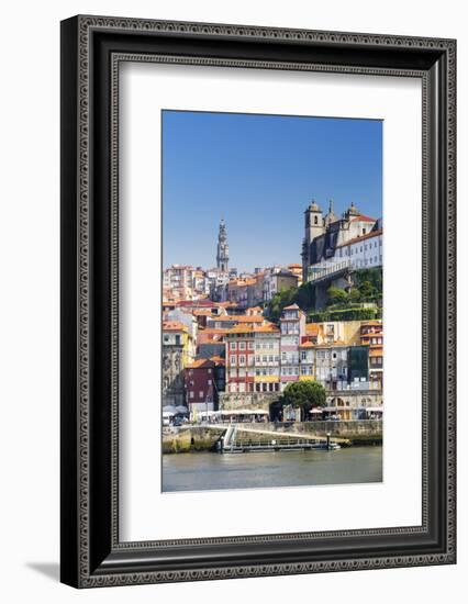 Portugal, Douro Litoral, Porto. The view across the Douro River to the UNESCO listed Old Town of Po-Nick Ledger-Framed Photographic Print