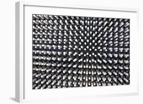 Portugal, Douro Valley, Wine Bottles on Display-Terry Eggers-Framed Photographic Print