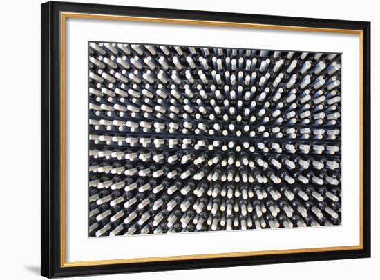 Portugal, Douro Valley, Wine Bottles on Display-Terry Eggers-Framed Photographic Print