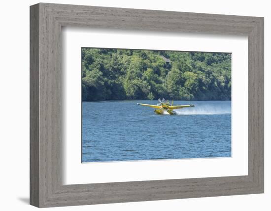 Portugal, Firefighting Water Aircraft on Douro River-Jim Engelbrecht-Framed Photographic Print