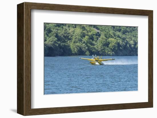 Portugal, Firefighting Water Aircraft on Douro River-Jim Engelbrecht-Framed Photographic Print