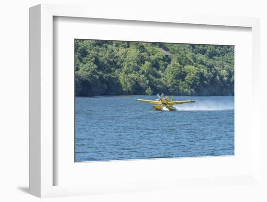 Portugal, Firefighting Water Aircraft on Douro River-Jim Engelbrecht-Framed Photographic Print