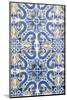 Portugal, Lisbon, Alfama District. Doorway with Blue and Yellow Tile Work-Emily Wilson-Mounted Photographic Print