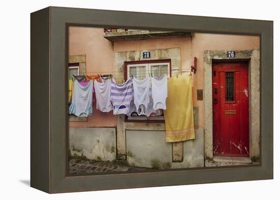 Portugal, Lisbon, Colorful Alfama Neighborhood-Terry Eggers-Framed Premier Image Canvas