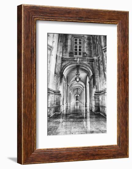 Portugal, Lisbon. Columns of the Arcade of Commerce Square with Reflections-Terry Eggers-Framed Photographic Print