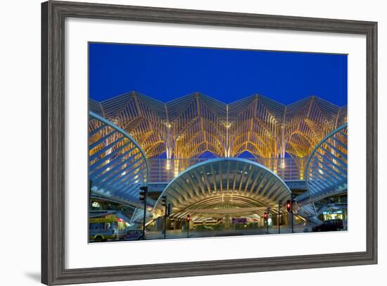 Portugal, Lisbon, Expo Area, Central Railway Station, Dusk-Chris Seba-Framed Photographic Print