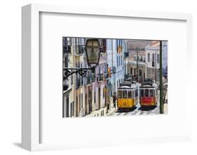 Portugal, Lisbon. Famous Old Lisbon Cable Car-Terry Eggers-Framed Photographic Print