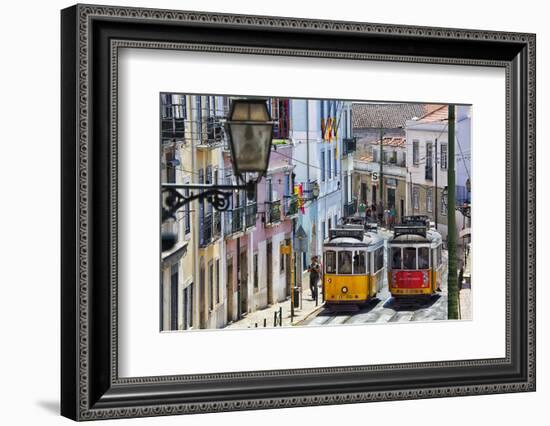 Portugal, Lisbon. Famous Old Lisbon Cable Car-Terry Eggers-Framed Photographic Print