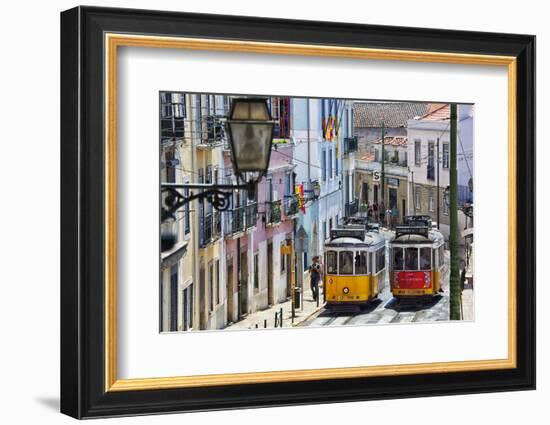 Portugal, Lisbon. Famous Old Lisbon Cable Car-Terry Eggers-Framed Photographic Print