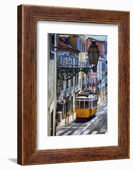 Portugal, Lisbon. Famous Old Lisbon Cable Car-Terry Eggers-Framed Photographic Print