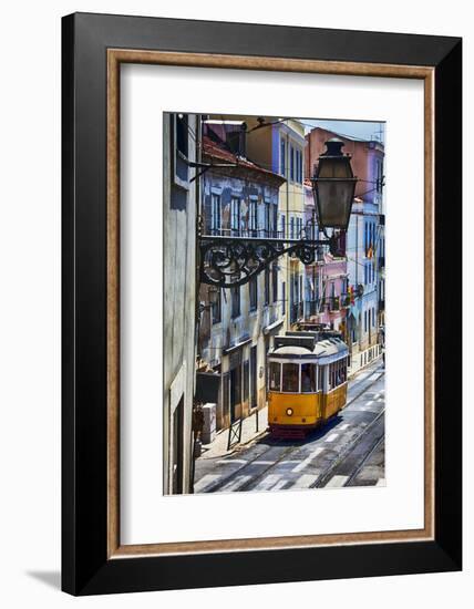 Portugal, Lisbon. Famous Old Lisbon Cable Car-Terry Eggers-Framed Photographic Print