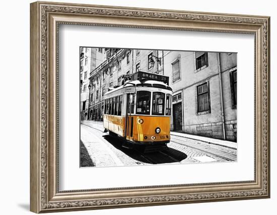 Portugal, Lisbon. Famous Old Lisbon Cable Car-Terry Eggers-Framed Photographic Print