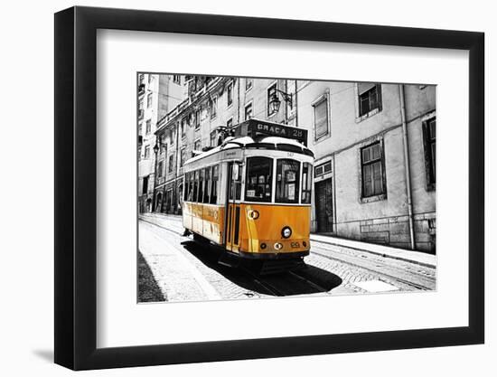 Portugal, Lisbon. Famous Old Lisbon Cable Car-Terry Eggers-Framed Photographic Print