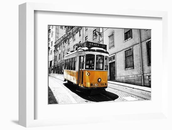 Portugal, Lisbon. Famous Old Lisbon Cable Car-Terry Eggers-Framed Photographic Print